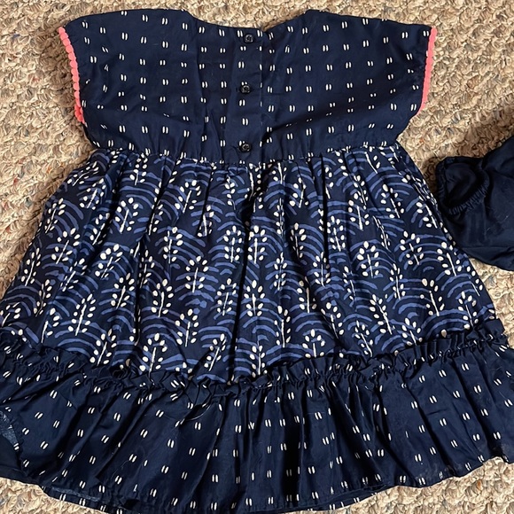 NWOT BABY GAP BUBBLE DRESS BLUE MEDITERRANEAN MIXED PRINTS & DC 18-24 MONTHS - Picture 7 of 8